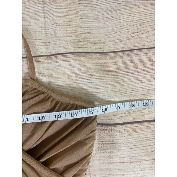 Revolve Elliatt X Pippa Dress Nude Body Con Ruched Dress - Medium - Picture 10 of 16